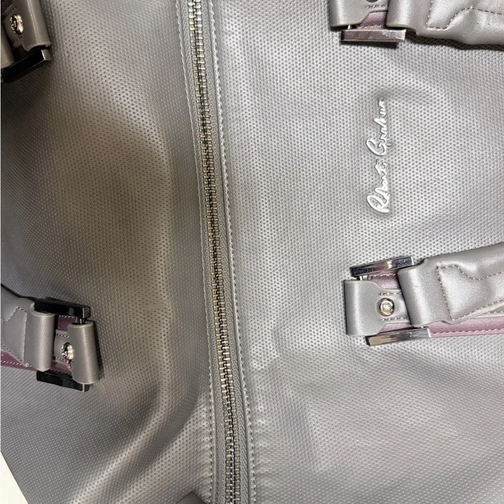Robert Graham Charcoal and Burgundy Duffel Bag